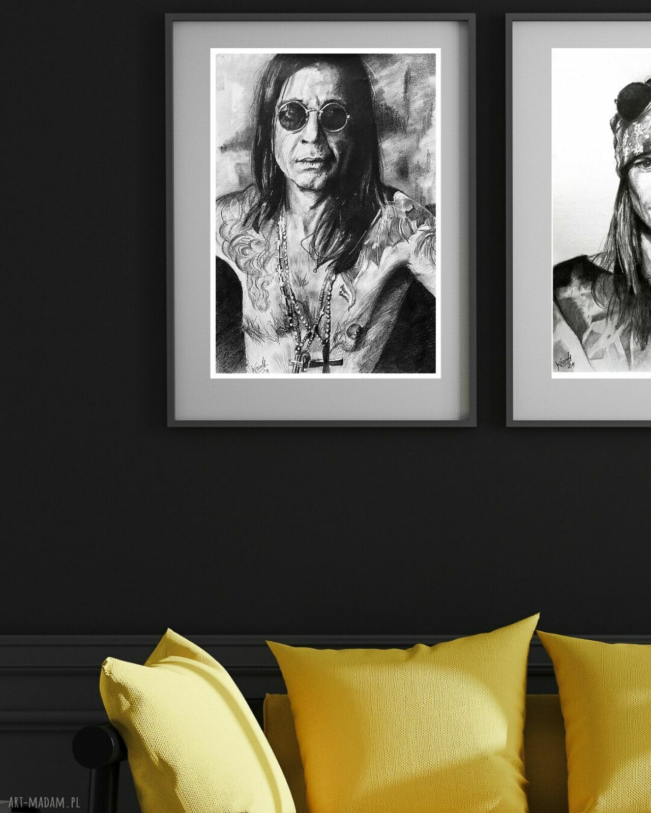 Plakat Ozzy Osbourne - Seria Ikony A3 (ręcznie rysowany, matowy papier)