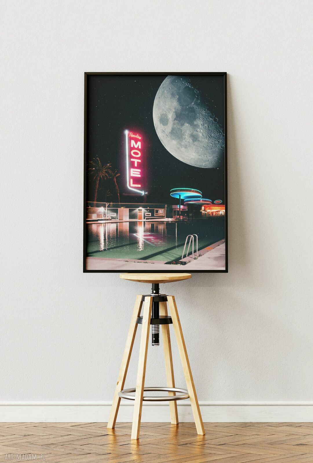 Plakat Pacific Ocean Drive - Kolaż Fine Art A3