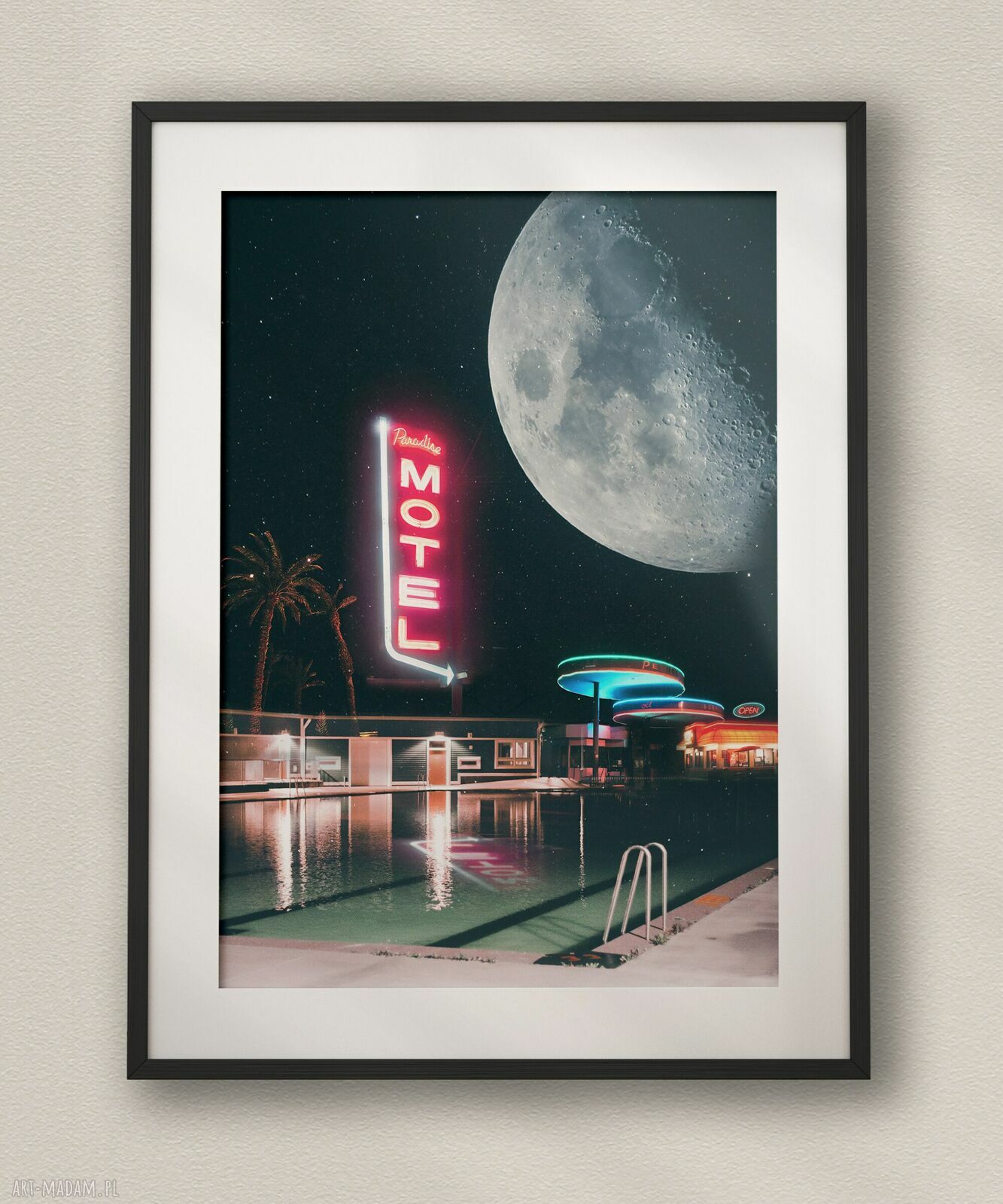 Plakat Pacific Ocean Drive - Kolaż Fine Art A3