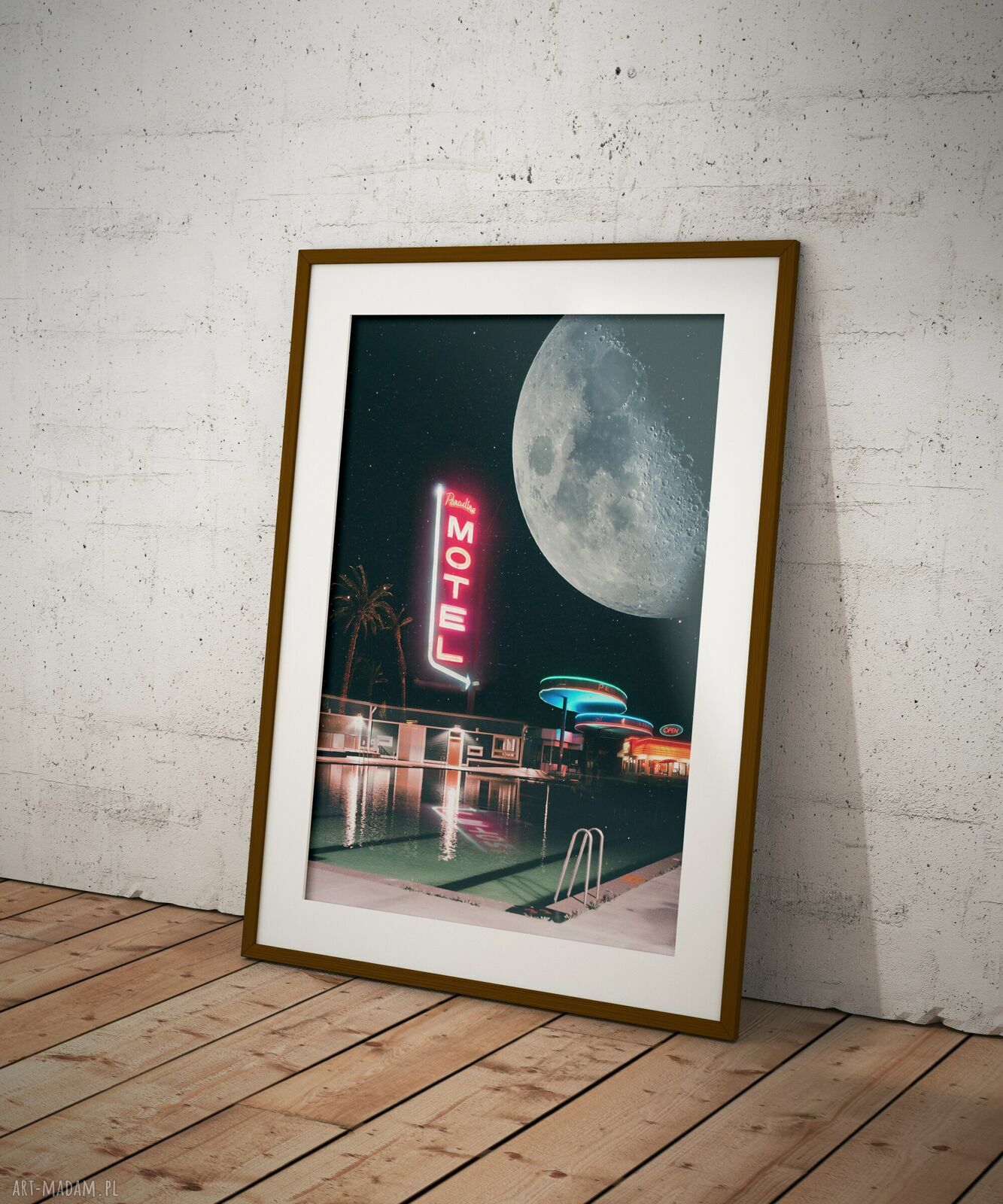 Plakat Pacific Ocean Drive - Kolaż Fine Art A3