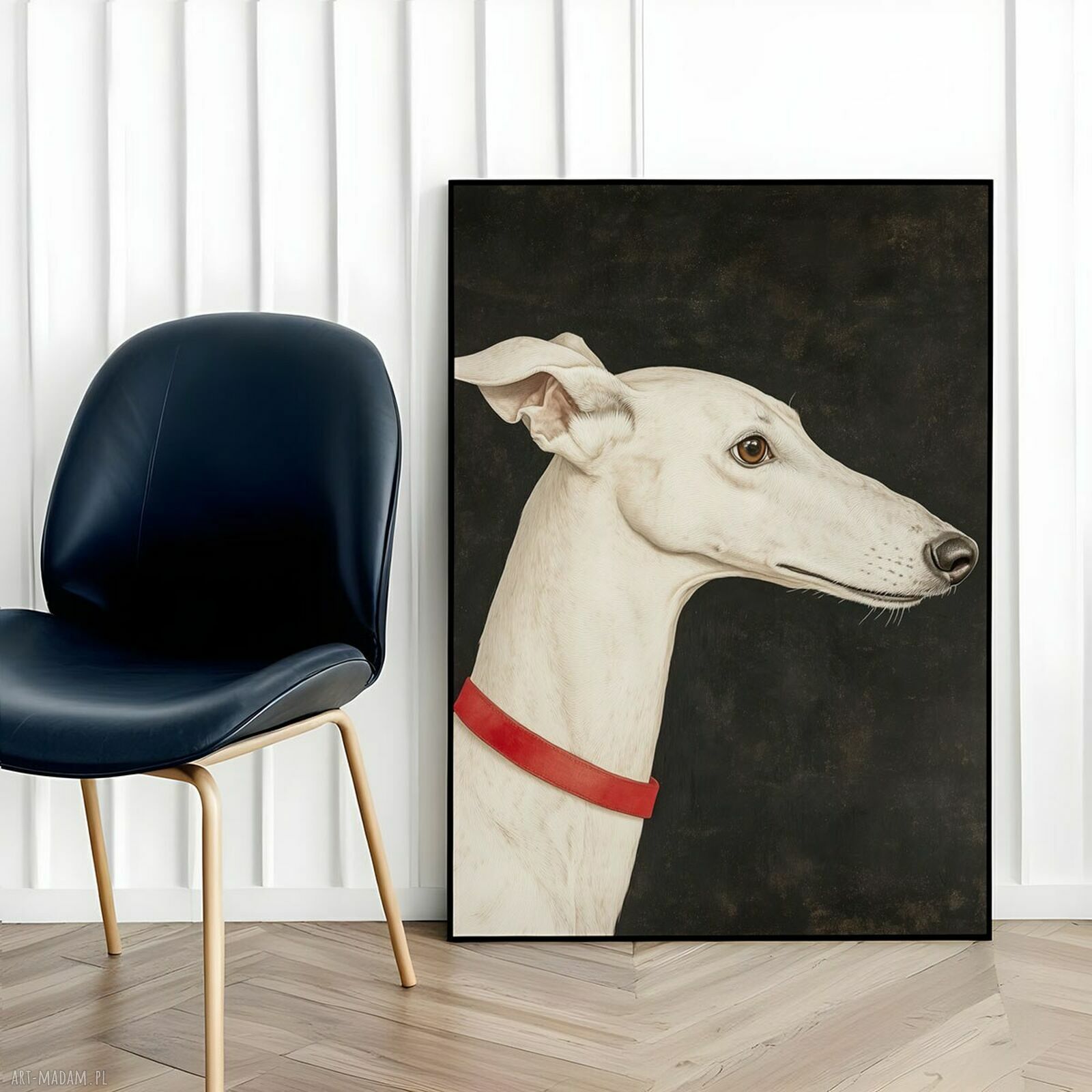 Plakat z psem - brązowa ilustracja 50x70 cm B2
