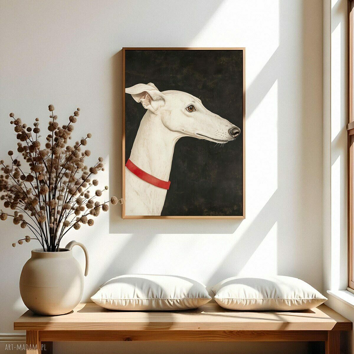 Plakat z psem - brązowa ilustracja 50x70 cm (B2)