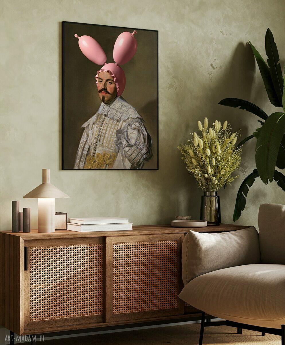 Plakat Pink Bunny - format 30x40 cm