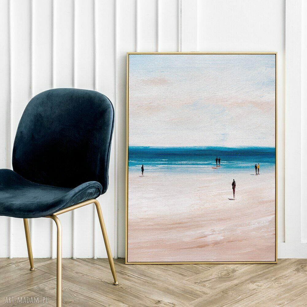 Plakat plaża kadr - format A4 Boho do salonu