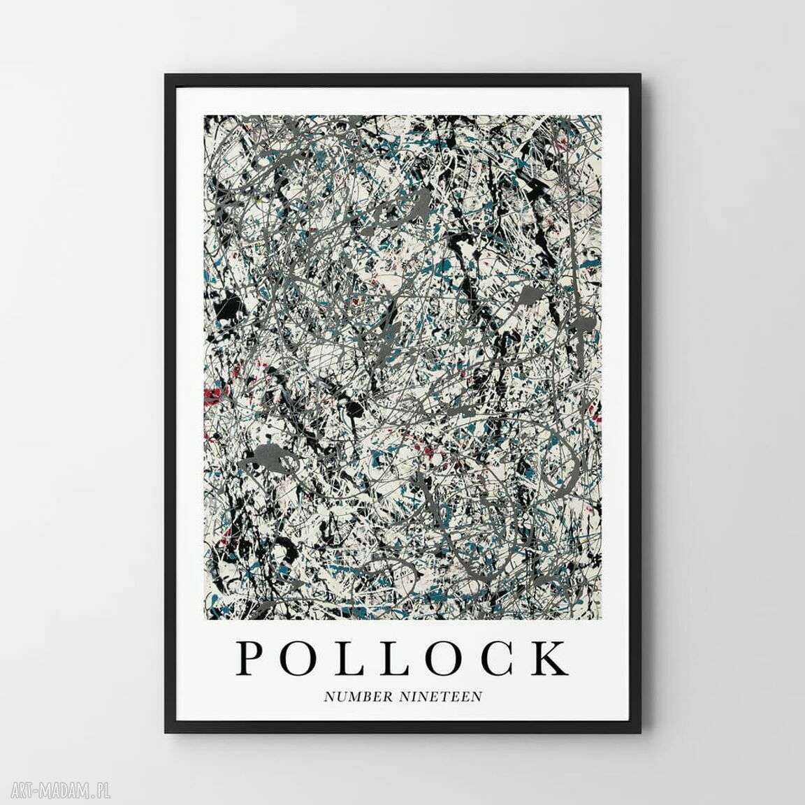 Plakat Pollock Number Nineteen - format 61x91 cm, abstrakcja do domu
