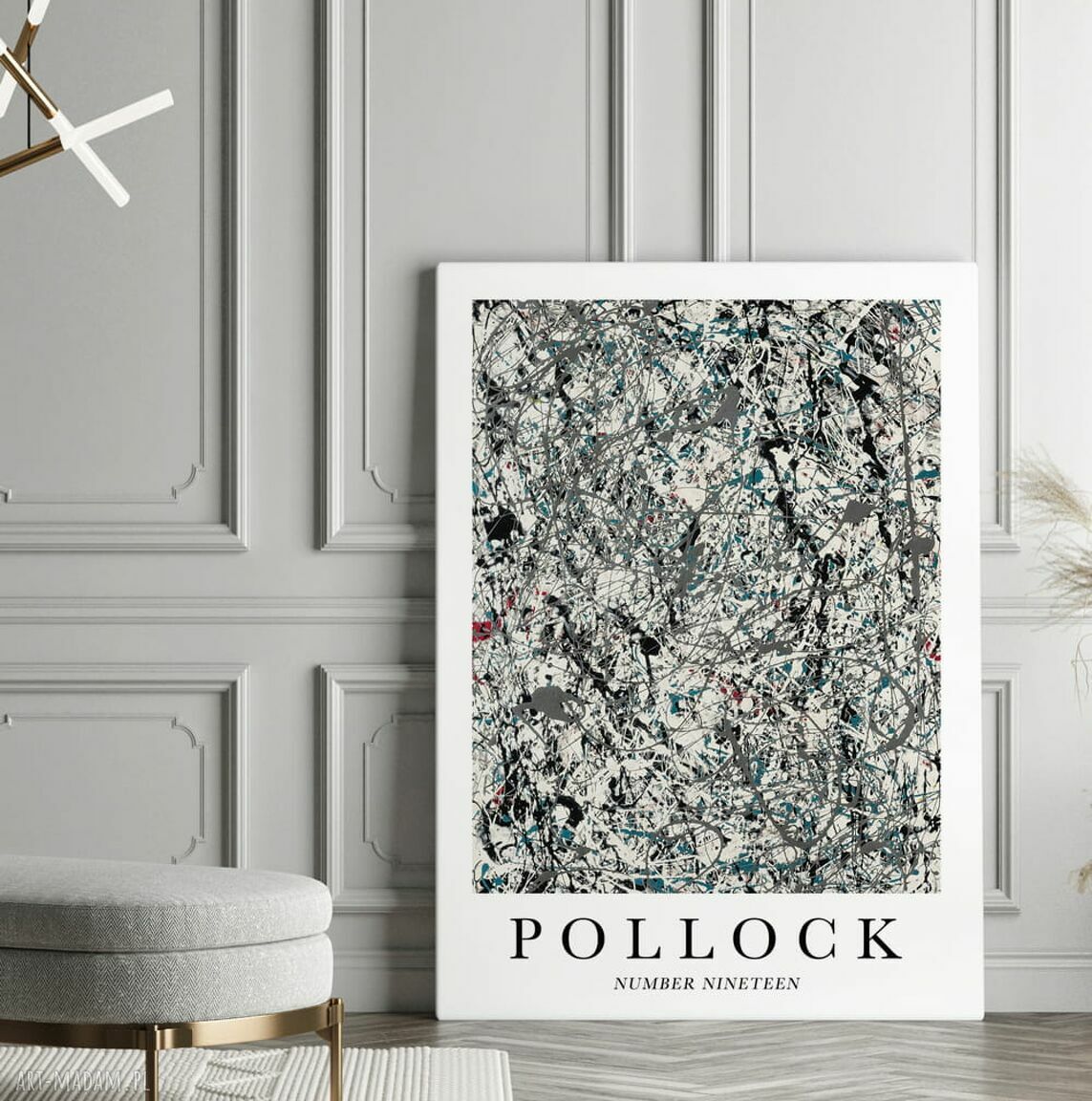 Plakat Pollock Number Nineteen - abstrakcja w formacie A4