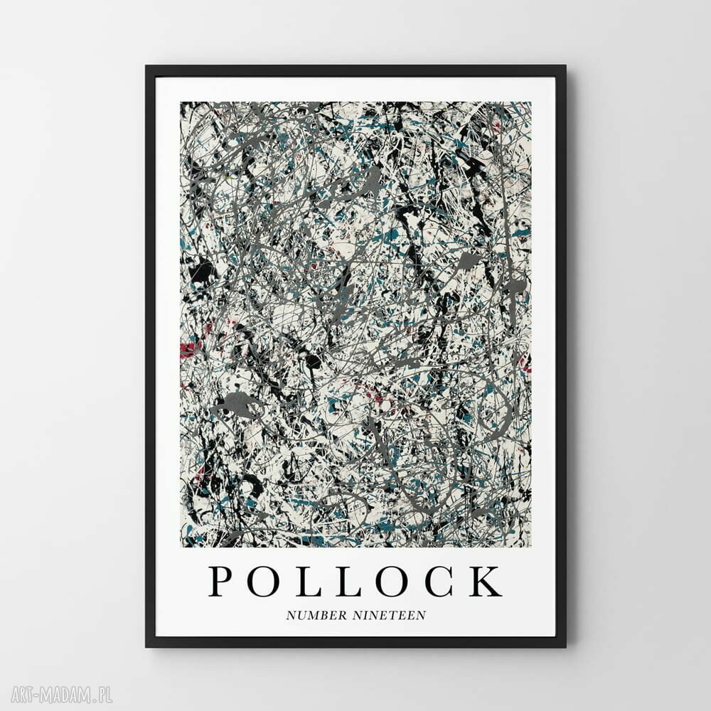 Plakat Pollock Number Nineteen - abstrakcja 50x70 cm