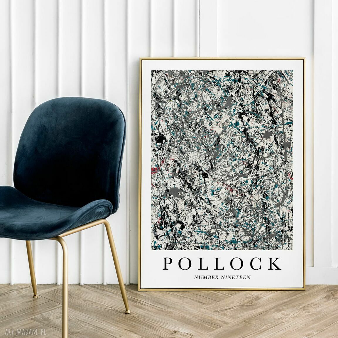 Plakat Pollock Number Nineteen - abstrakcja w formacie A4