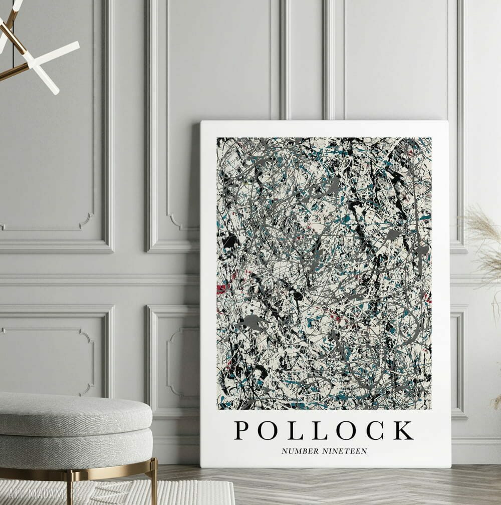 Plakat Pollock Number Nineteen - abstrakcja 50x70 cm