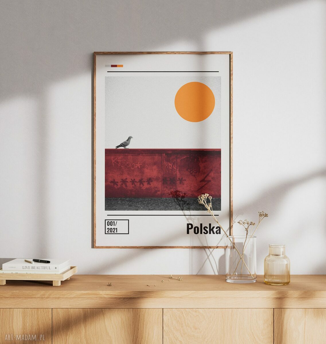 Plakat Polska - kolaż minimalistyczny A3 29,7 x 42 cm