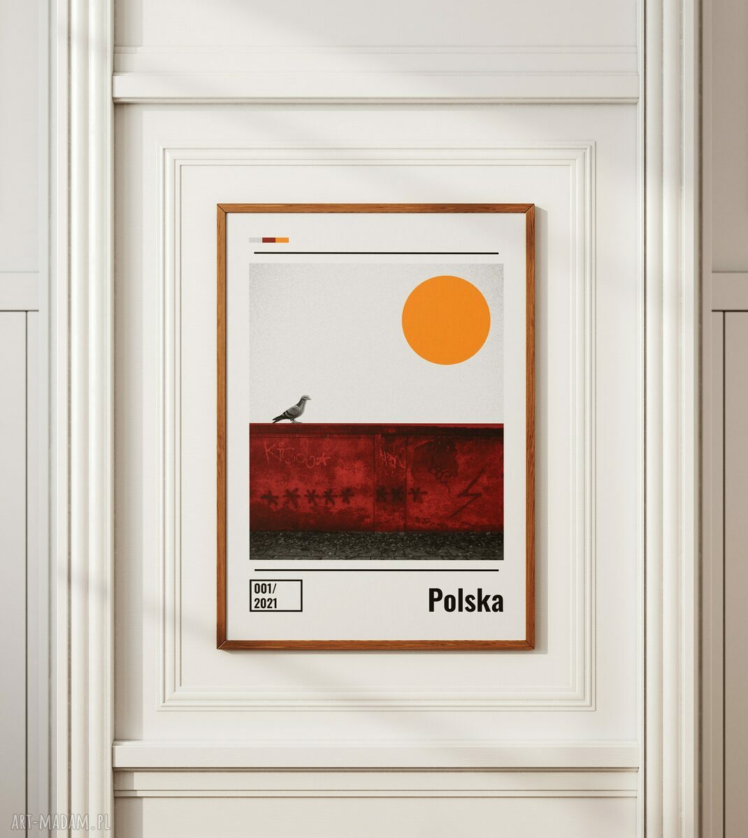 Plakat Polska - minimalistyczny kolaż 70x100 cm