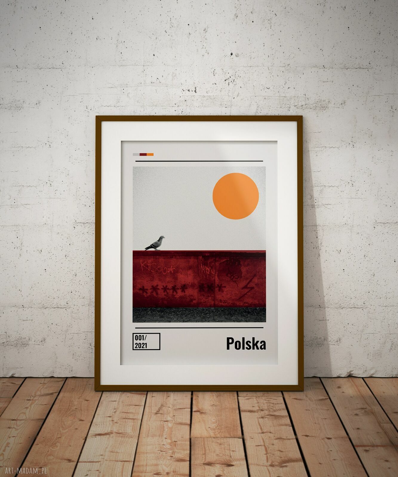 Plakat „Polska” - kolaż minimalistyczny o wolności (A1 59,4x84,1 cm)