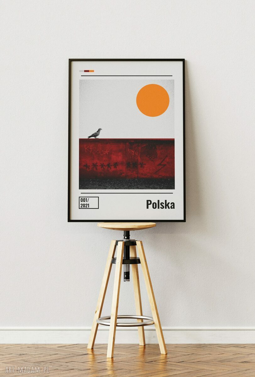 Plakat Polska - Kolaż minimalistyczny A2 42x59,4 cm