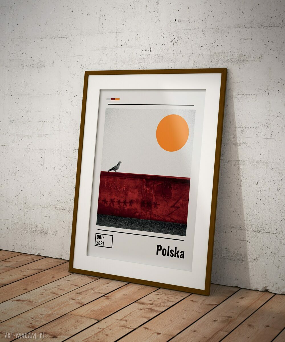 Plakat Polska - kolaż minimalistyczny A3 29,7 x 42 cm