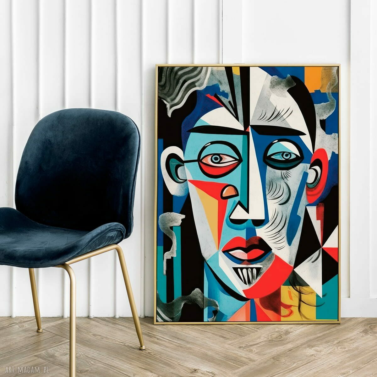 Plakat Portret impresjonisty 70x100 cm do salonu - inspiracja Picasso