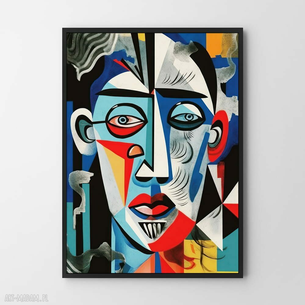Plakat Portret impresjonisty 70x100 cm do salonu - inspiracja Picasso
