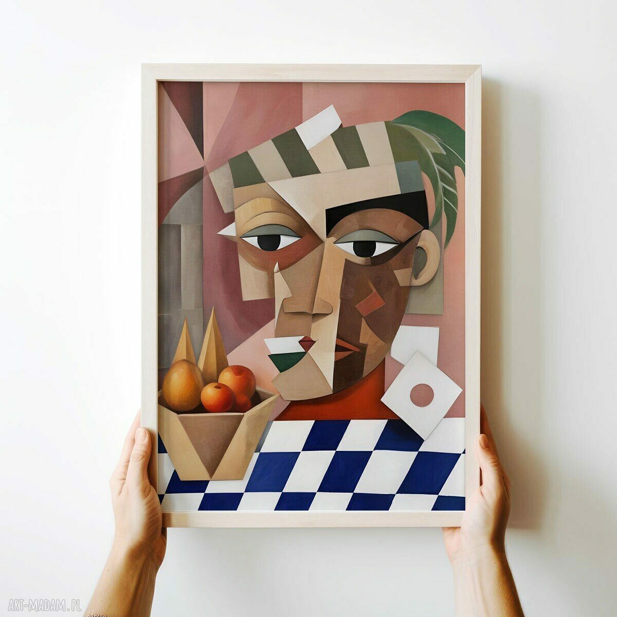 Plakat abstrakcyjny a la Picasso 40x50 cm - kolorowy portret