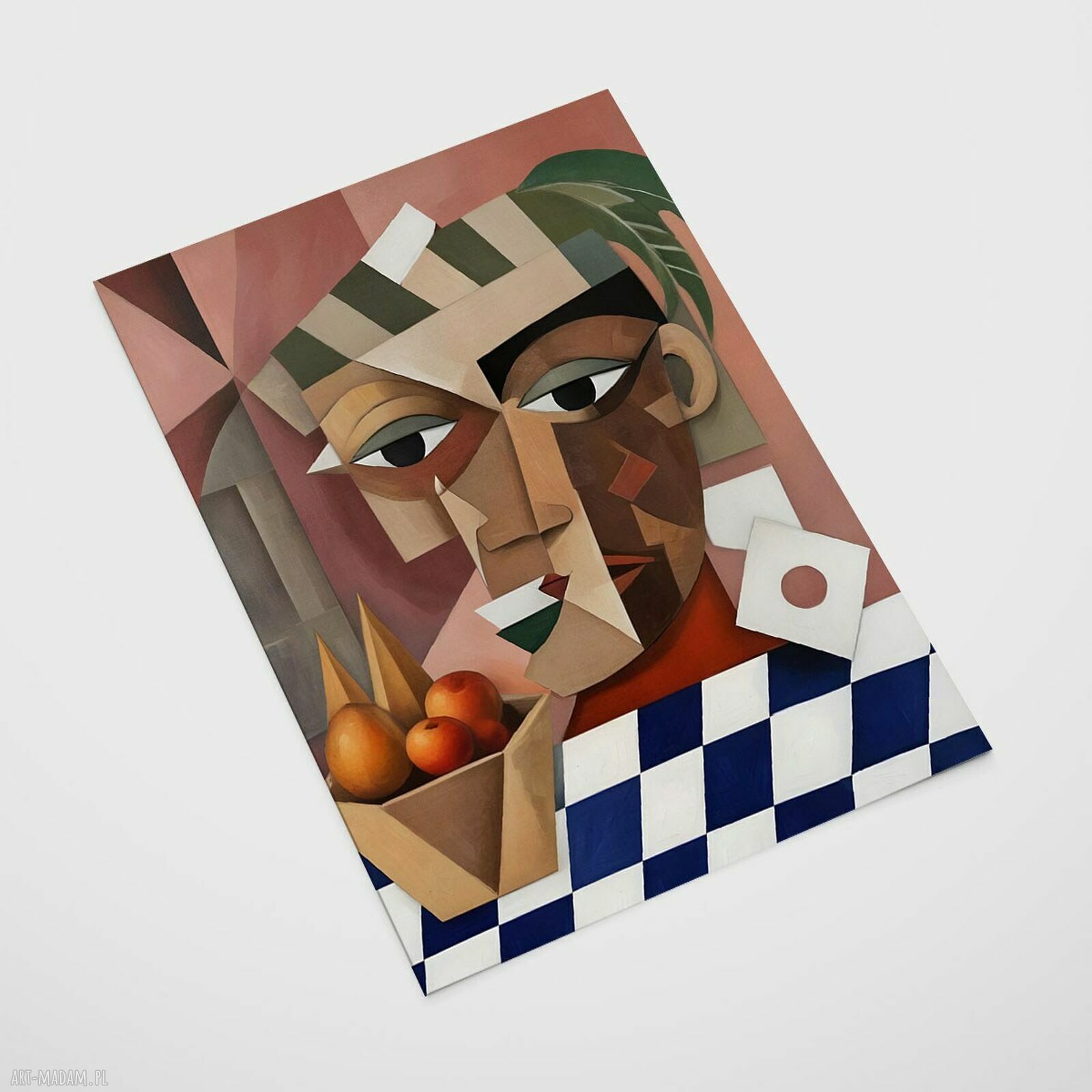 Plakat portret abstrakcyjny w formacie A4 - Hogstudio