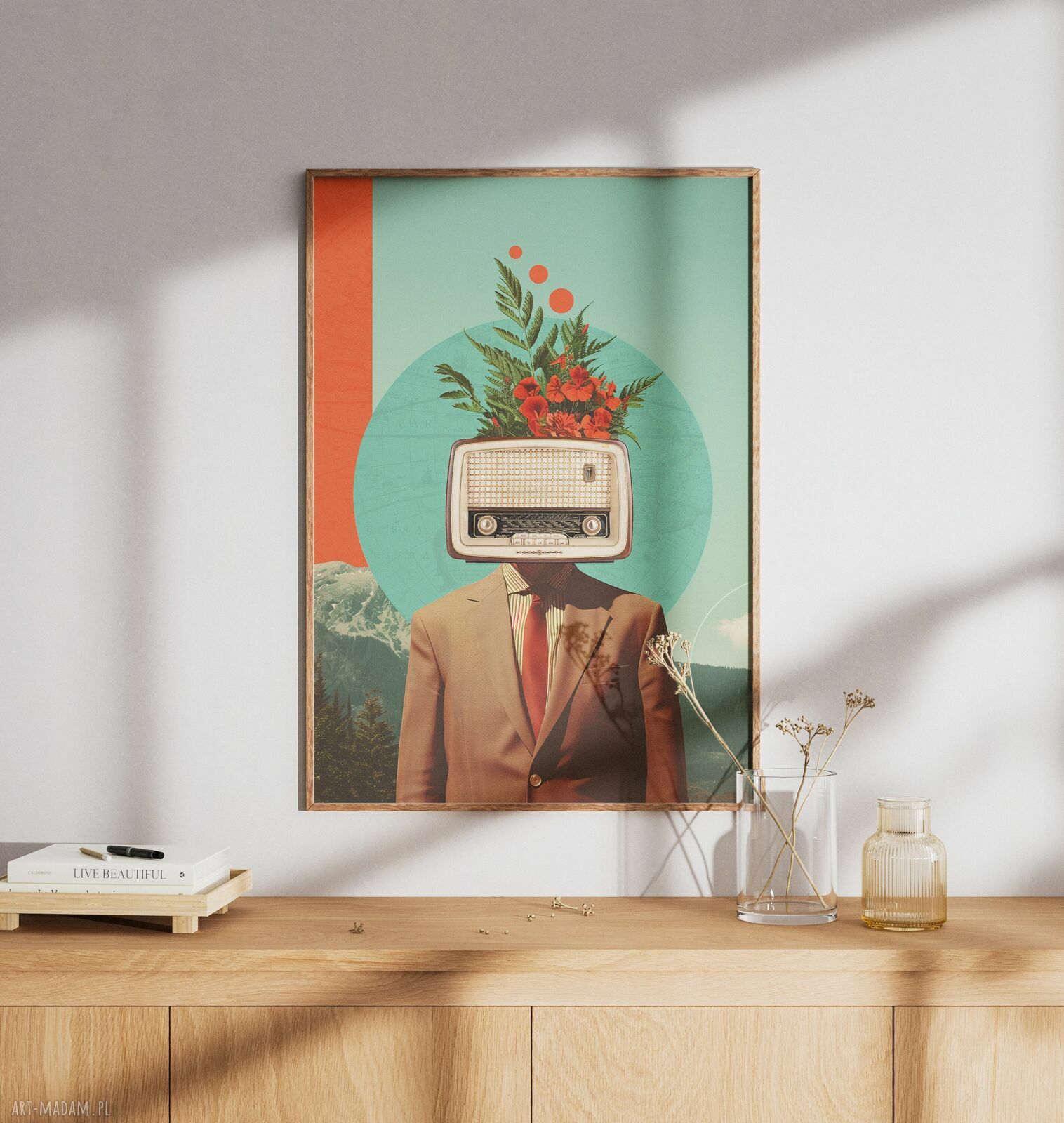 Plakat Radiohead (A2 - 42x59,4 cm) - kolaż dla audiofila