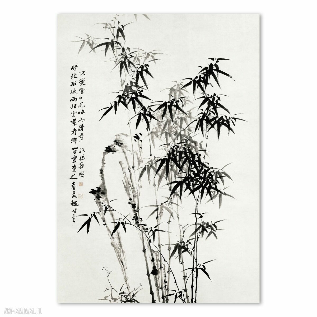 Plakat - Reprodukcja - Japonia 50x70 cm w stylu Japandi (czarno-biały)