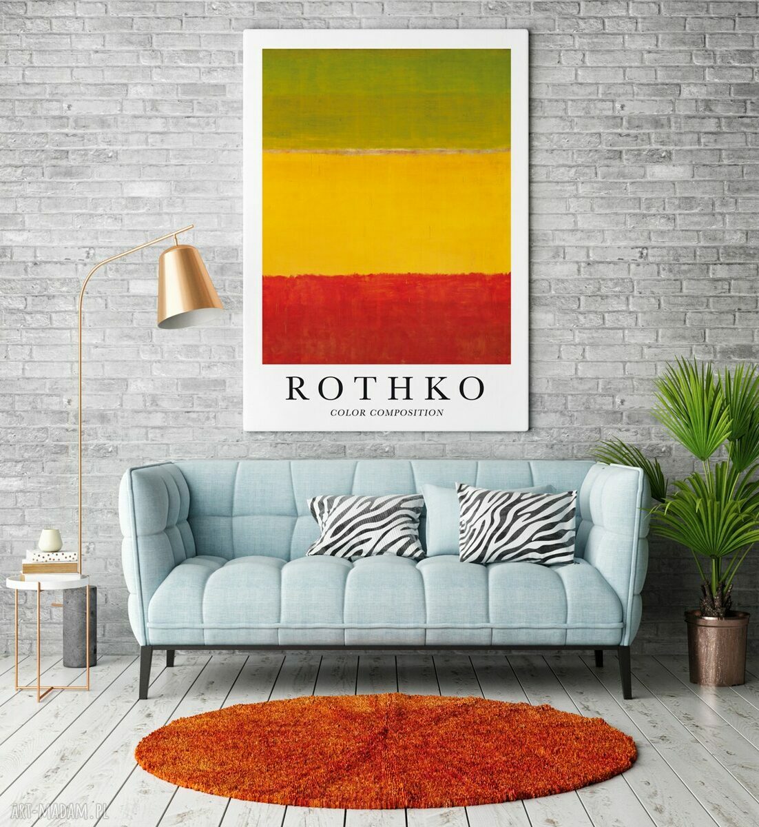 Kolorowy plakat Rothko 50x70 cm - ciepła abstrakcja