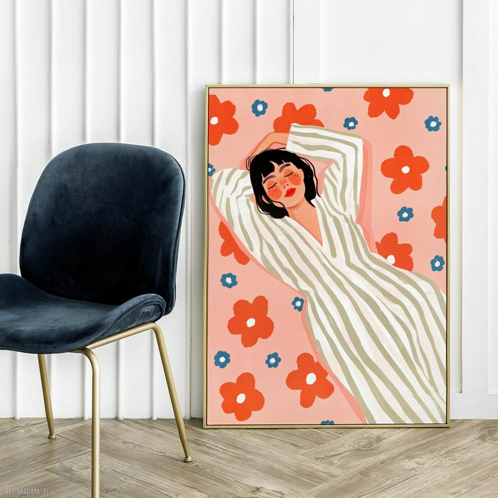 Plakat „Rozmarzona dziewczyna” 50x70 cm - Hogstudio