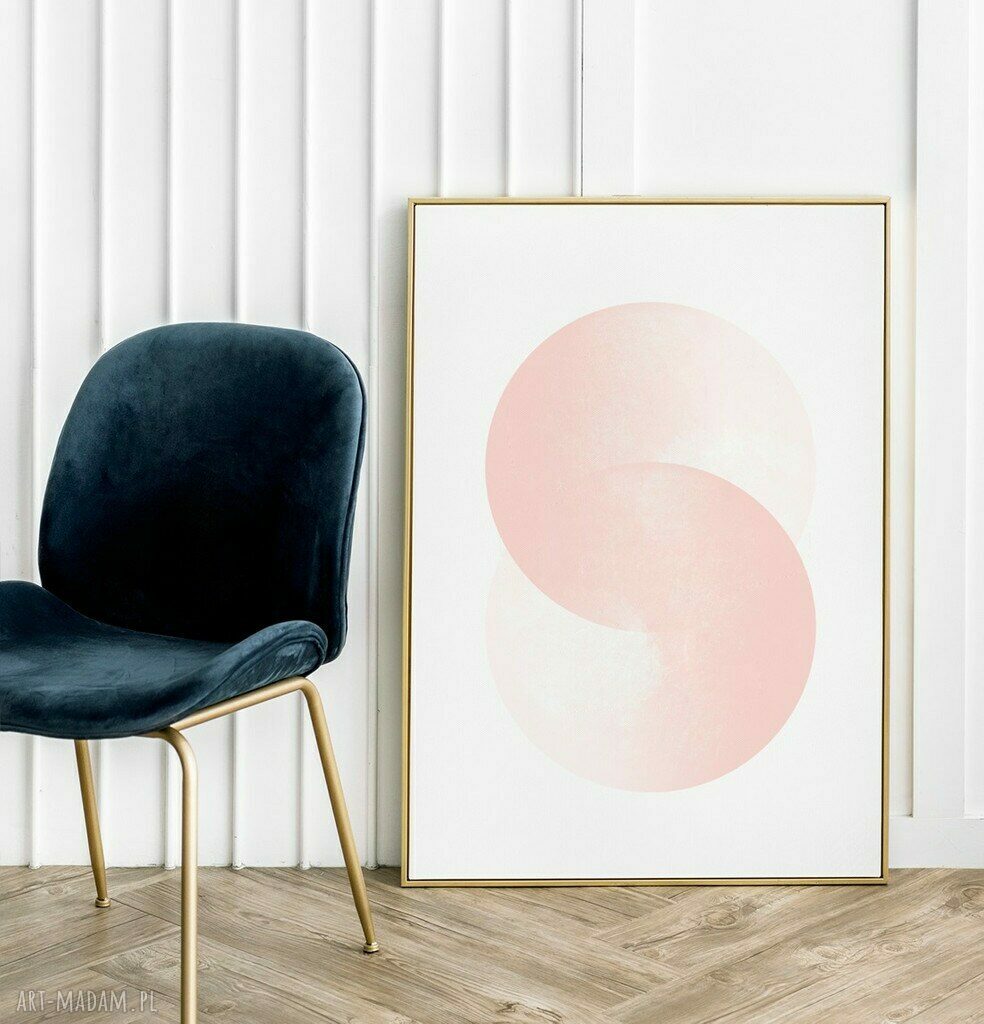 Pink Circle - plakat obraz różowy 70x100 cm (B1)