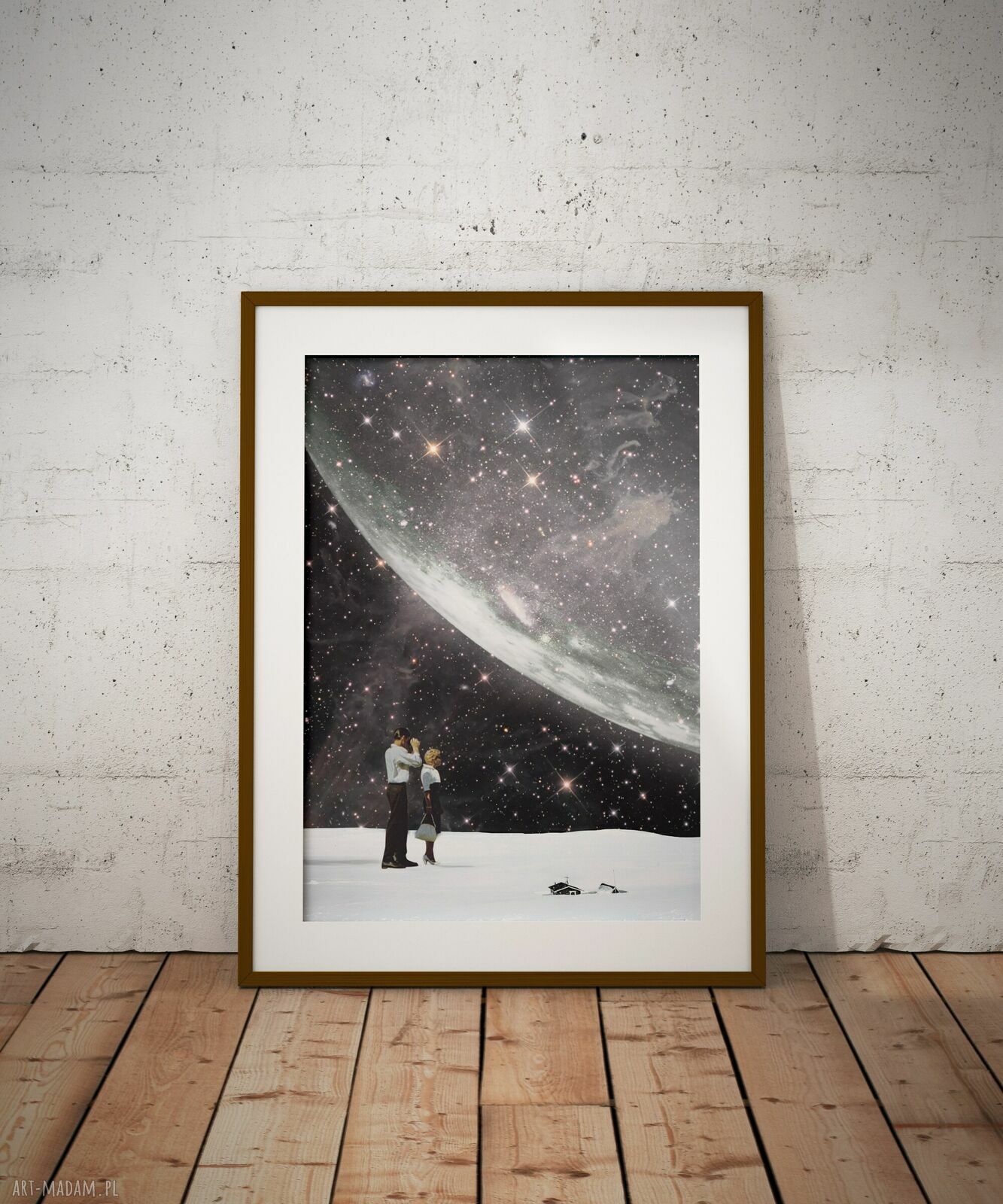 Plakat „Sam w domu” - Kolaż Fine Art A3