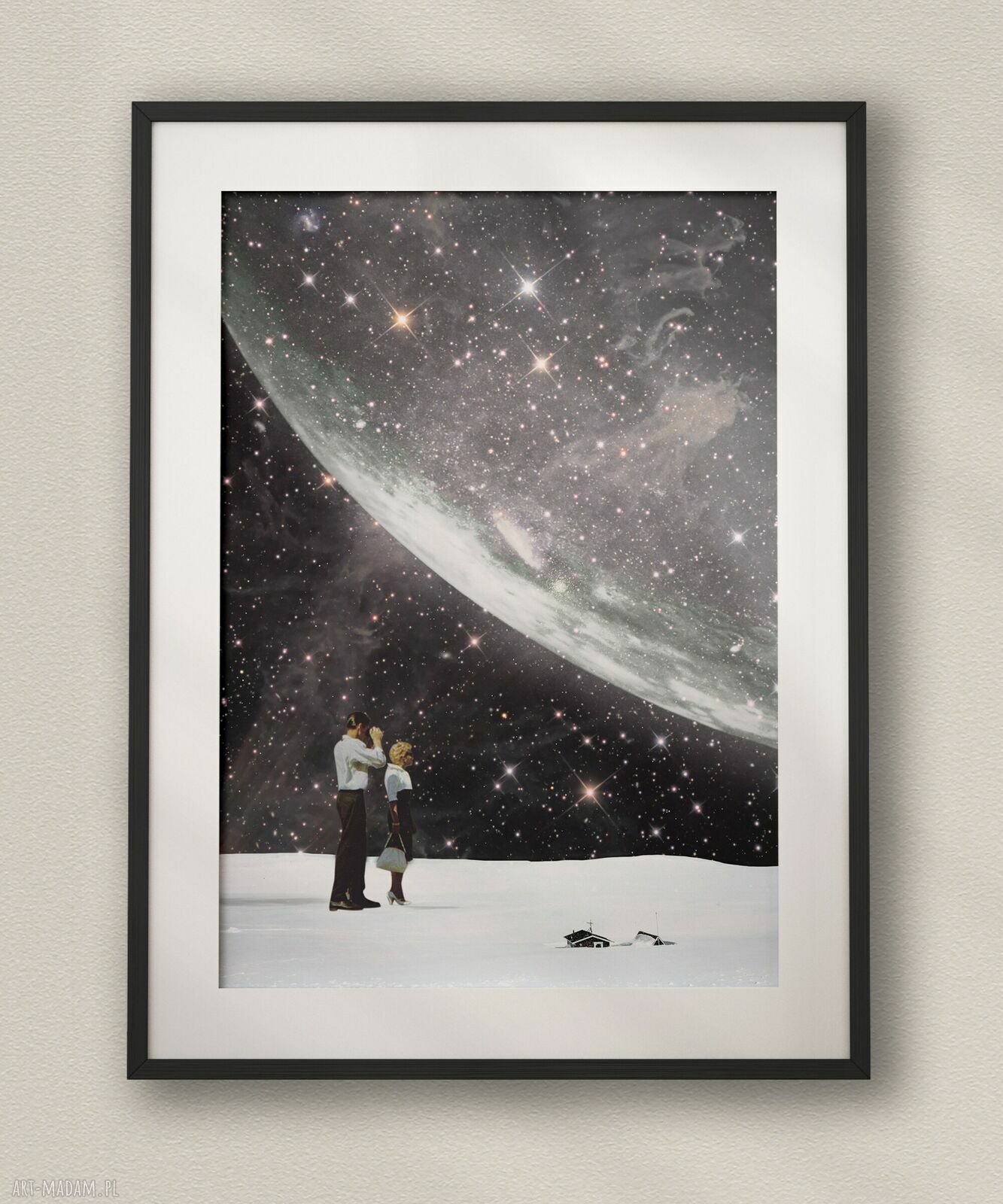 Plakat „Sam w domu” - Kolaż Fine Art A3