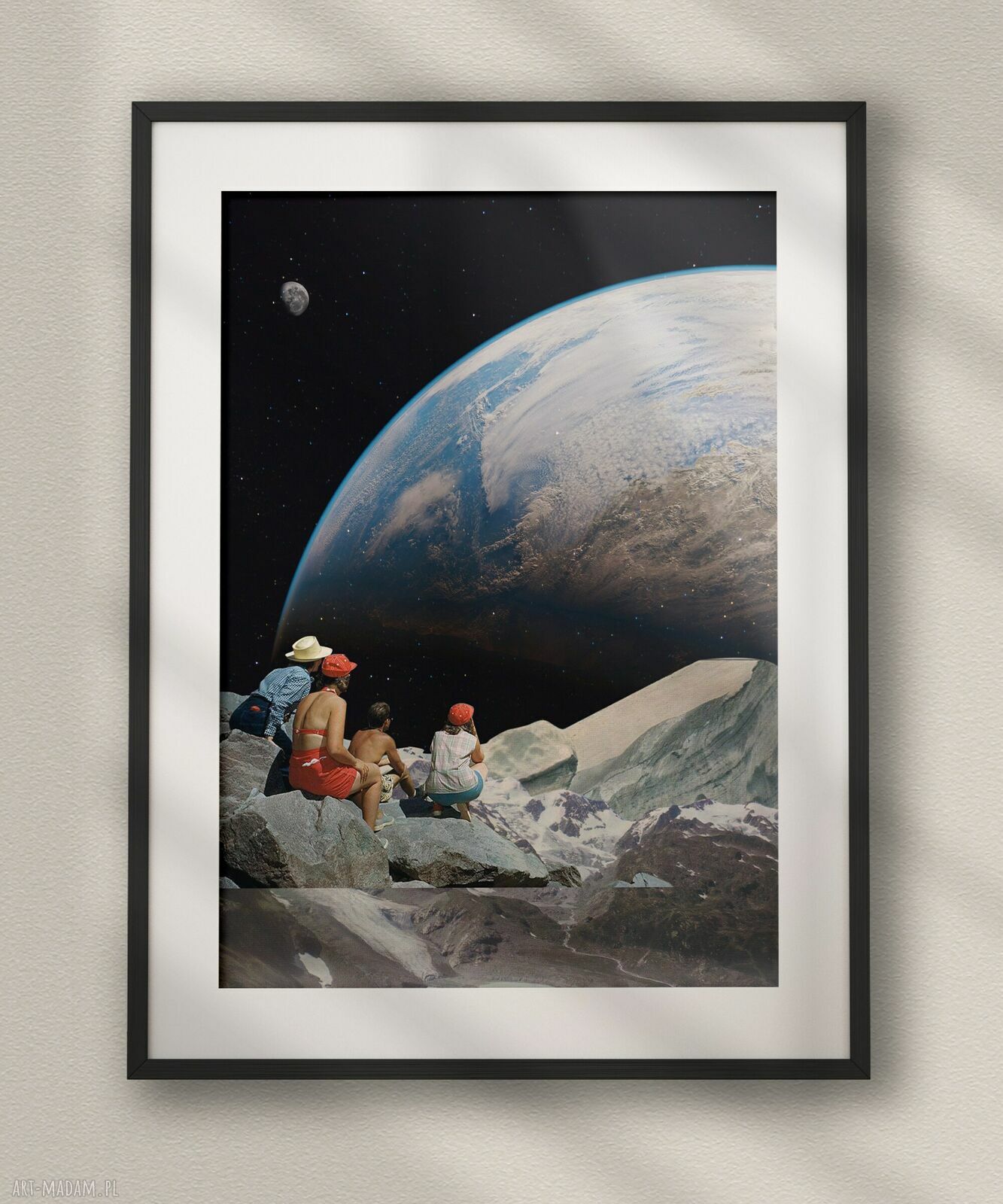 Plakat Sobotni spokój - Kolaż Fine Art A3, druk pigmentowy - bez ramki