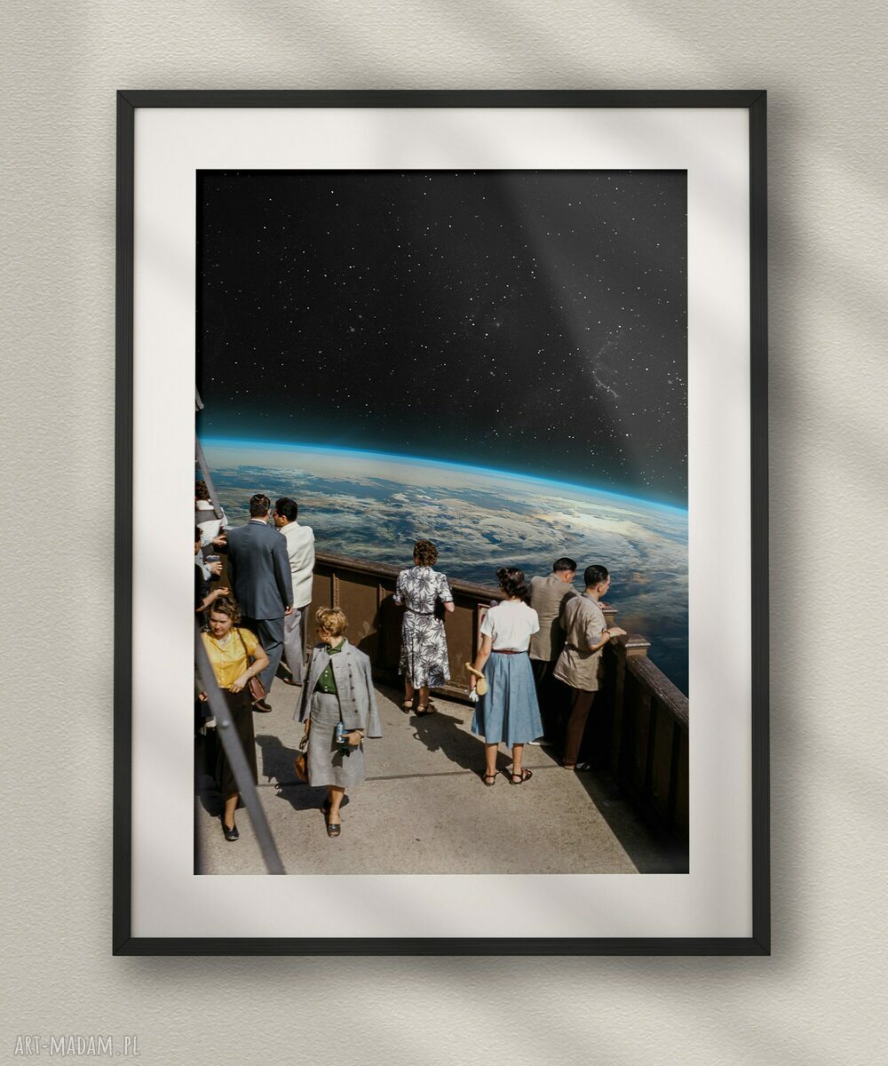 Plakat Spacer - Kolaż Fine Art A3 dla podróżnika
