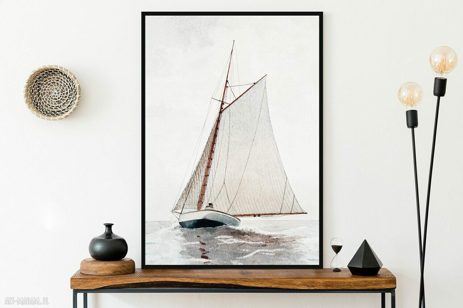 Plakat Statek 50x70 cm - morska dekoracja do wnętrza