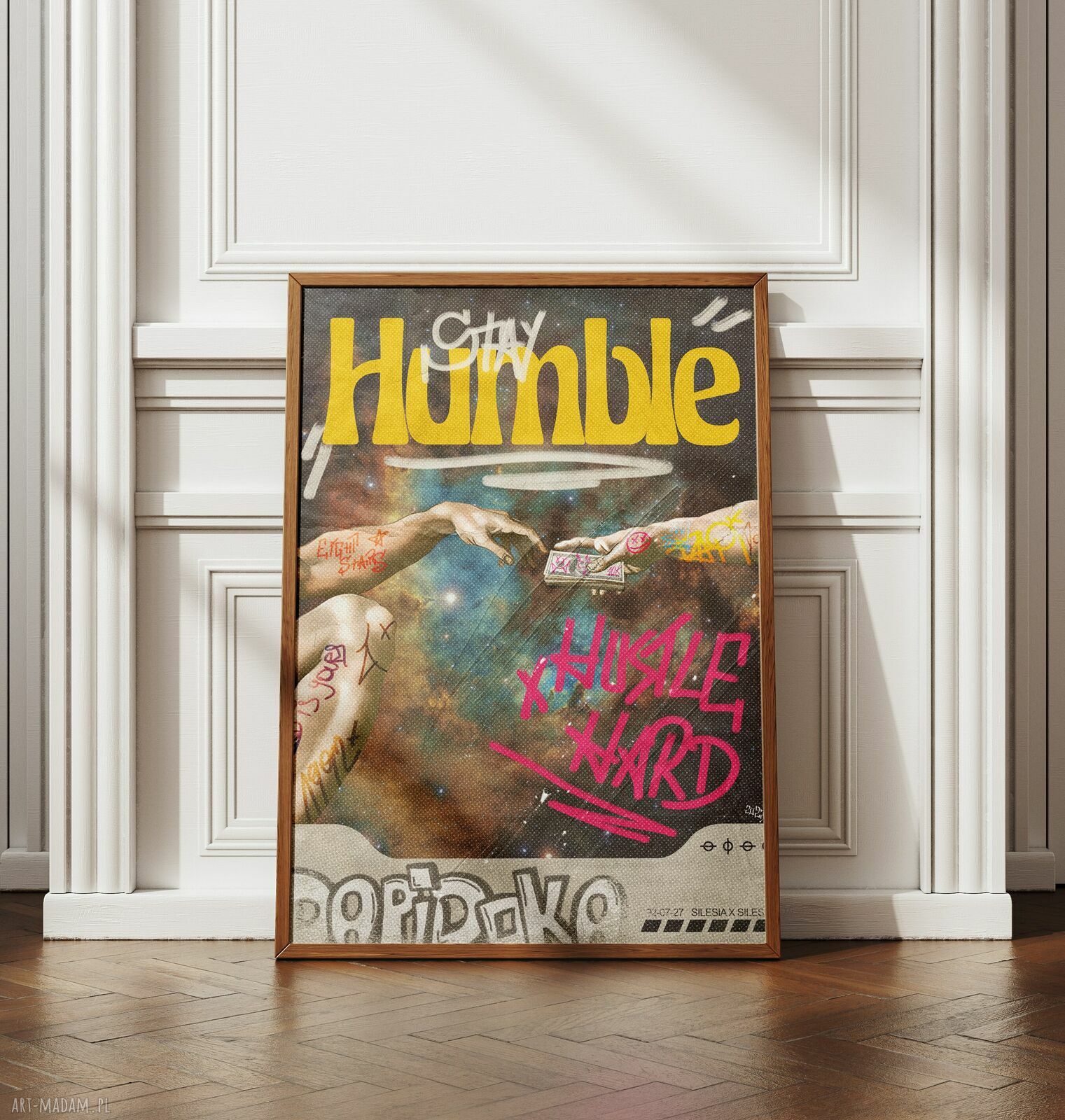 Plakat Stay Humble - Stworzenie Adama A3 29,7 x 42 cm