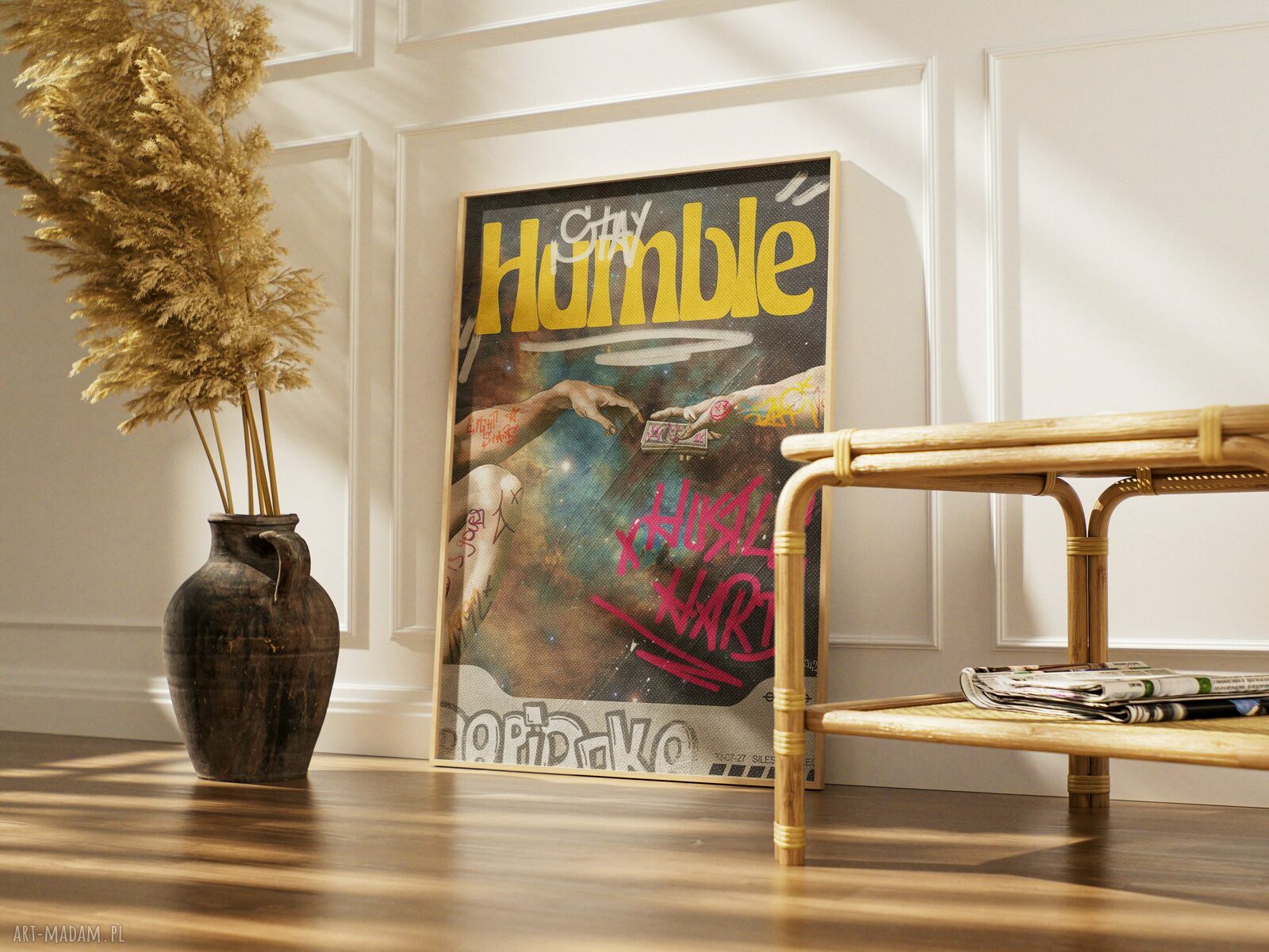 Plakat Stay Humble - Stworzenie Adama (A1 59,4x84,1 cm)