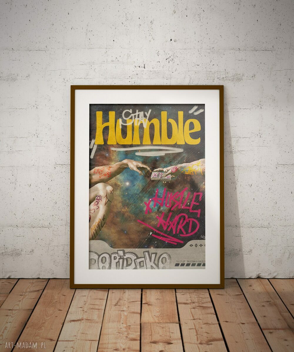 Plakat Stay Humble - Stworzenie Adama (A1 59,4x84,1 cm)
