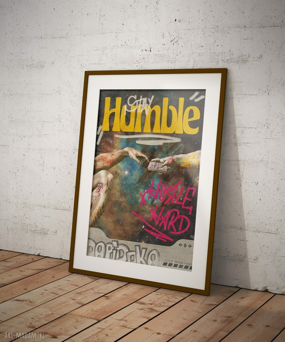 Plakat Stay Humble - Stworzenie Adama 30x40 cm