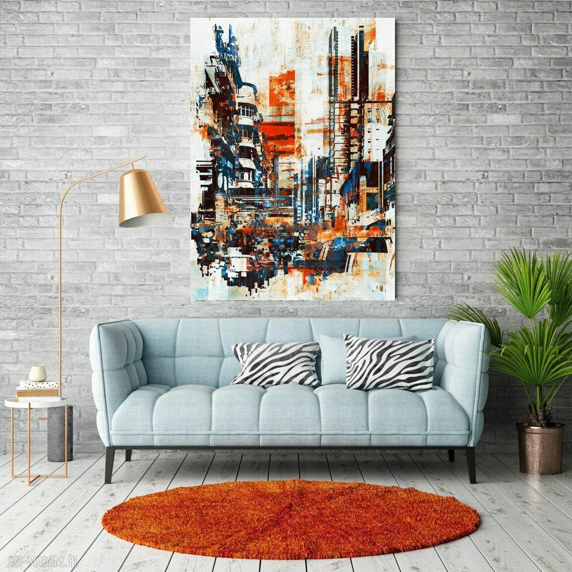 Plakat Town Abstrakcja 40x50 cm - modny, kolorowy wzór do Twojego wnętrza