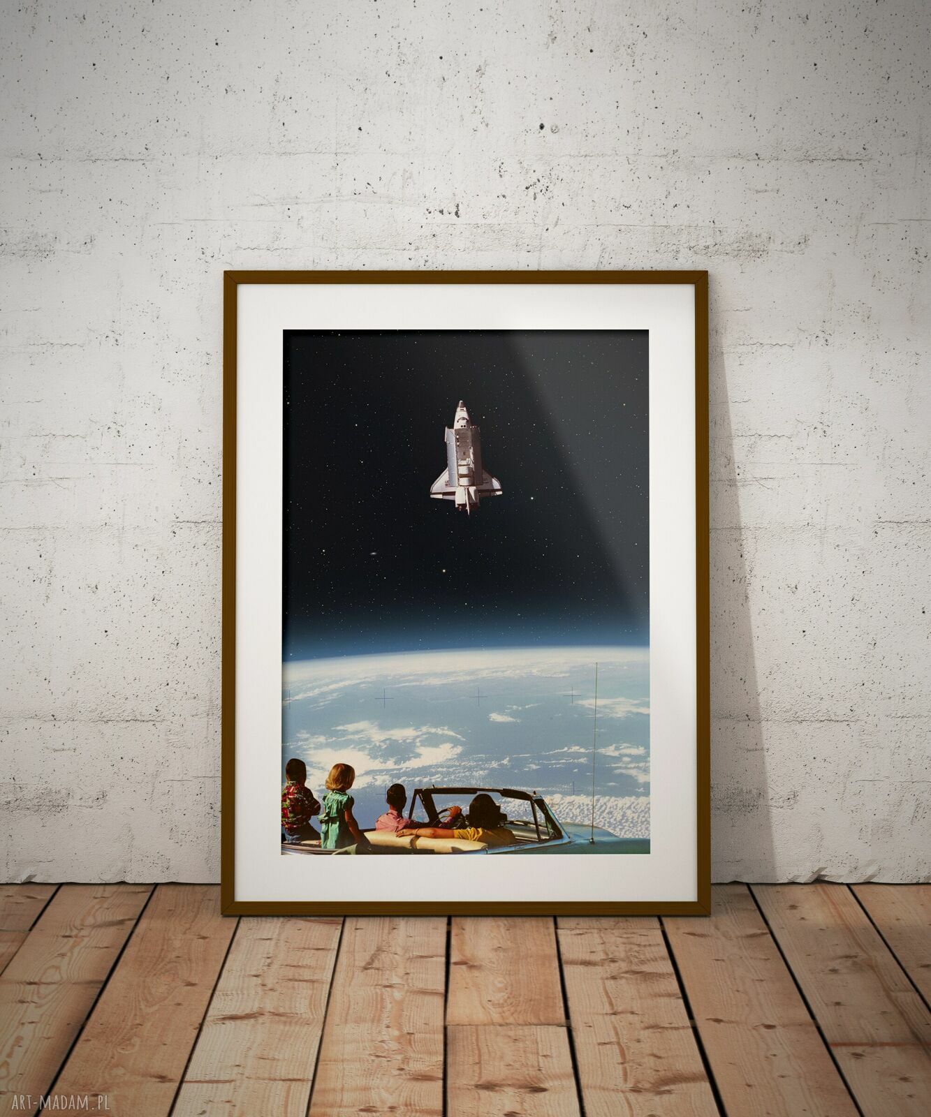 Plakat Trip - Kolaż Fine Art 50x70 cm - kosmiczny kolaż do Twojego wnętrza