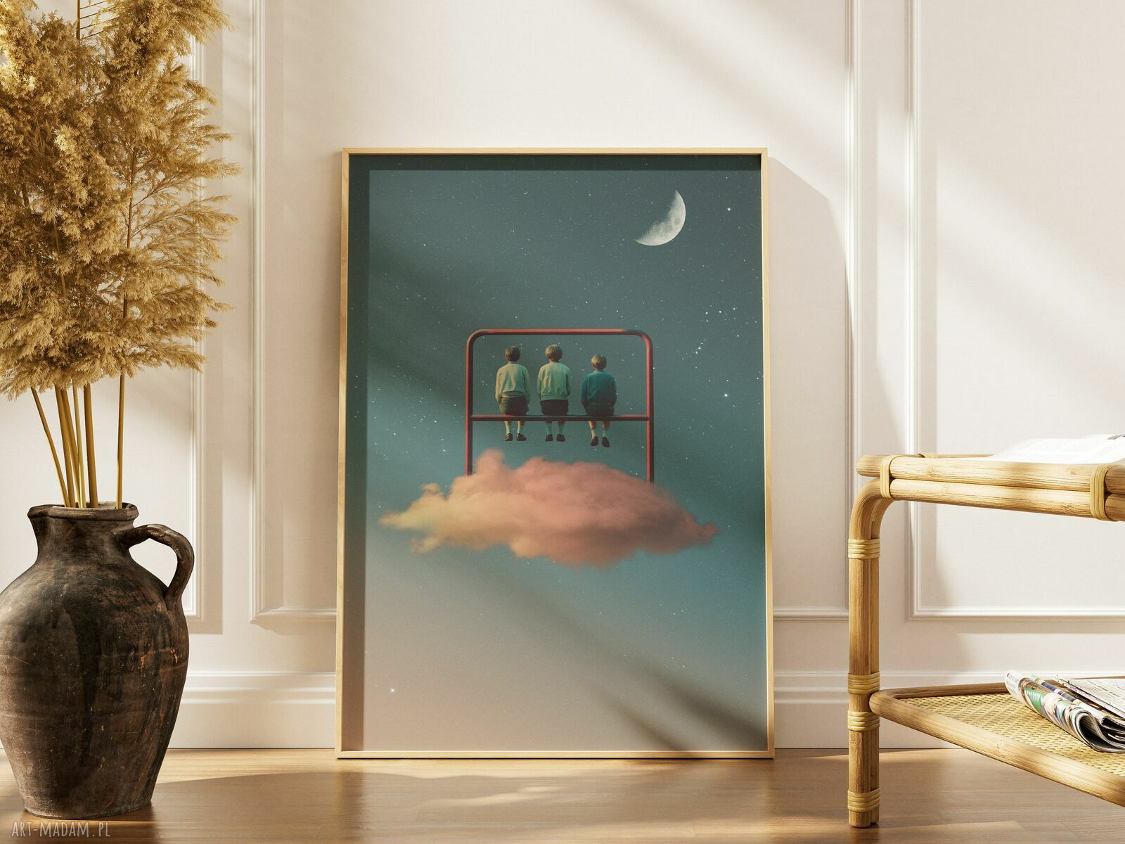 Plakat Trzepak - kolaż minimalistyczny A2 42x59,4 cm