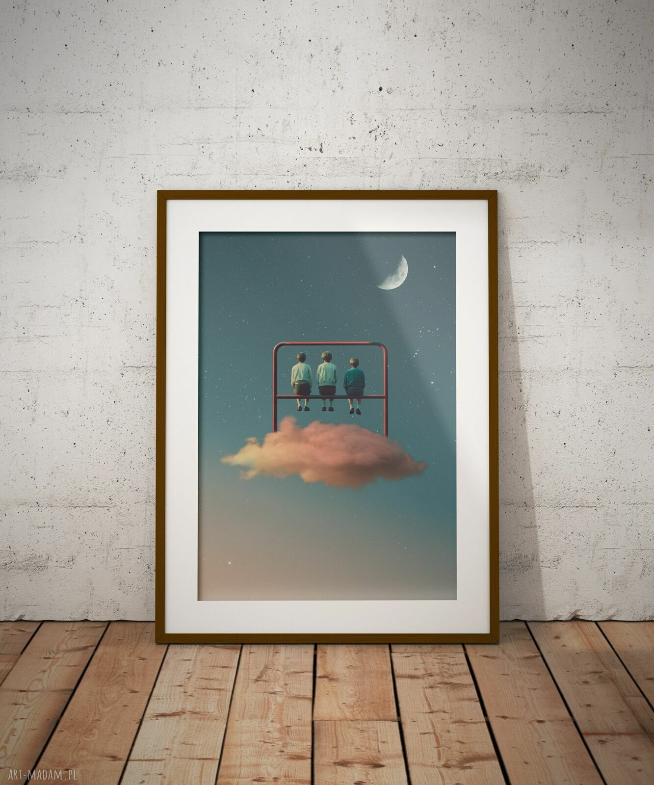 Plakat Trzepak - kolaż minimalistyczny A2 42x59,4 cm
