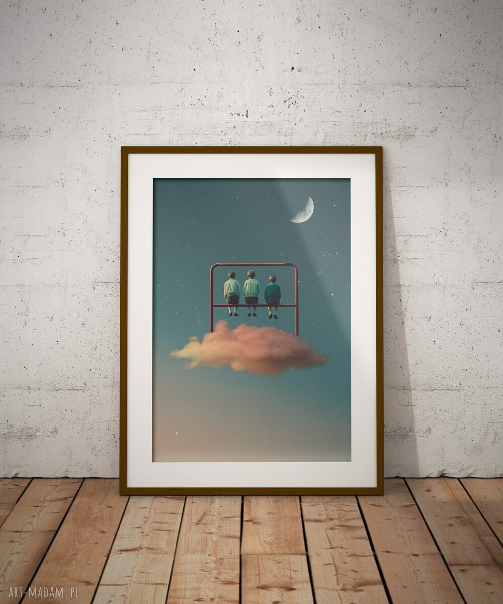 Plakat Trzepak - kolaż minimalistyczny A3 29,7x42 cm