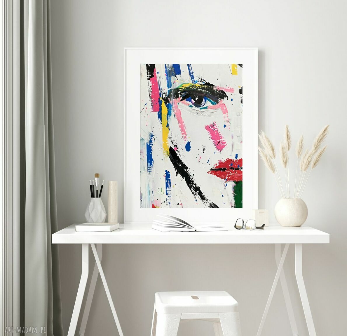 Plakat Twarz Abstrakcja Malarska - format A4