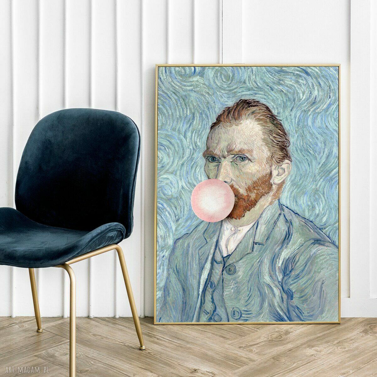 Plakat Vincent z balonem 30x40 cm - nowoczesna dekoracja ścienna Hogstudio