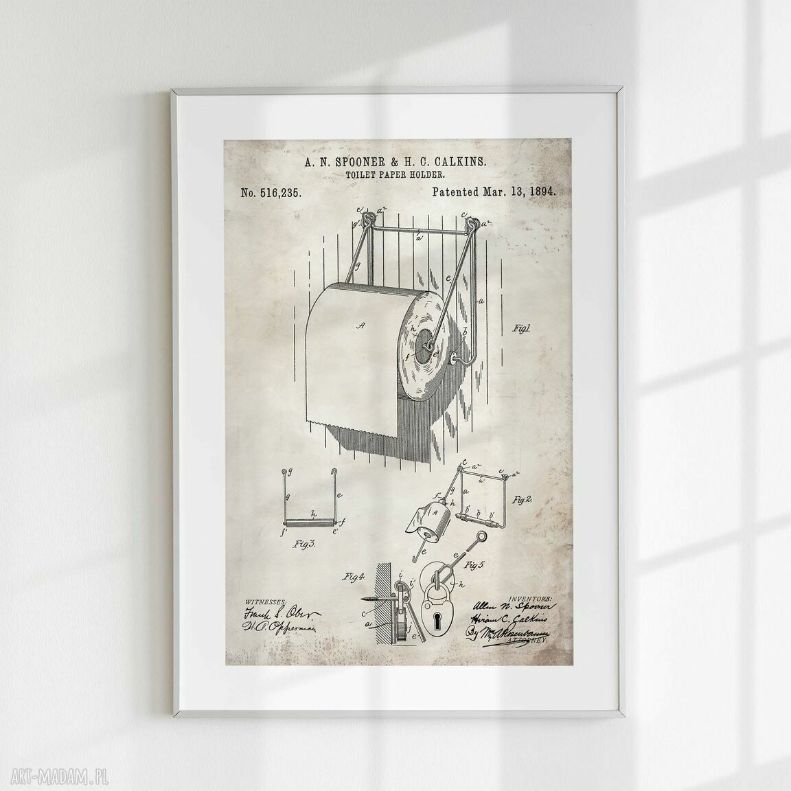 Plakat vintage do łazienki i WC 40x50 cm