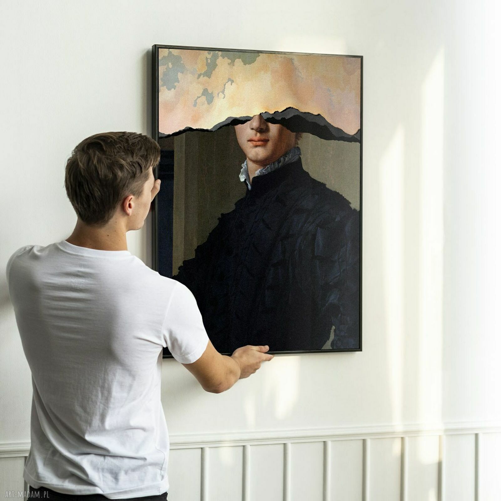 Plakat w chmurach 40x50 cm - elegancka sztuka na ścianę