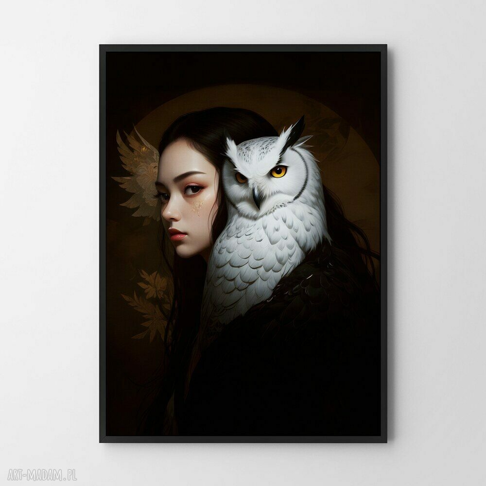 Plakat W cieniu - format 50x70 cm - dziewczyna portret