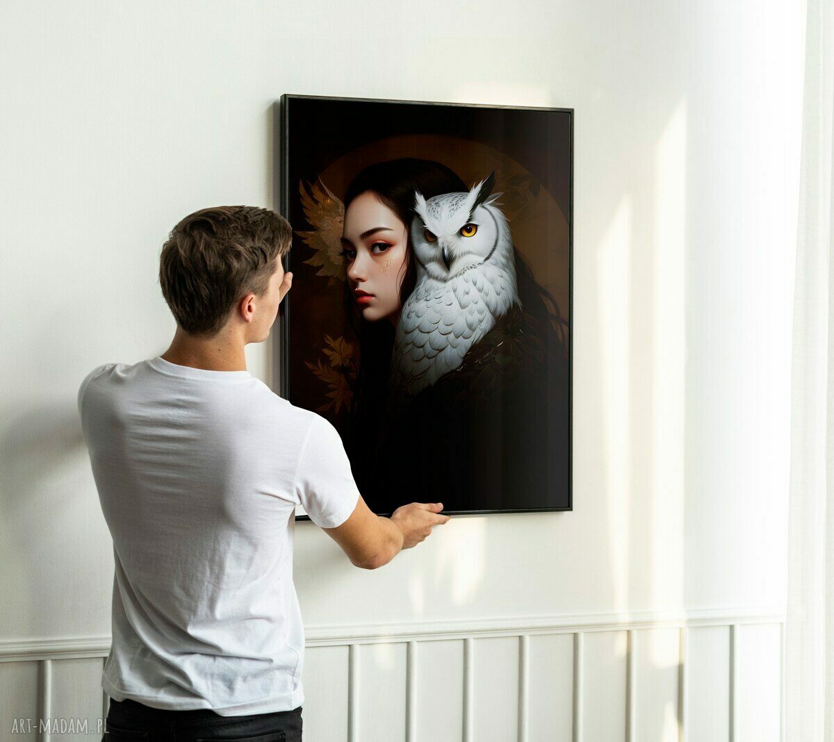 Plakat W cieniu - format A4 Dziewczyna portret Hogstudio