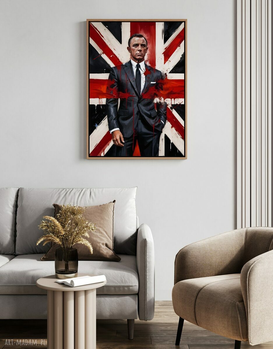 Plakat w tajnej służbie Jej Królewskiej Mości - James Bond 007, format 30x40 cm