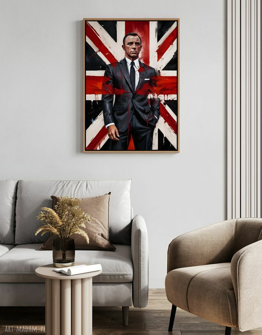 Plakat James Bond 007 - „W tajnej służbie Jej Królewskiej Mości” w formacie A4