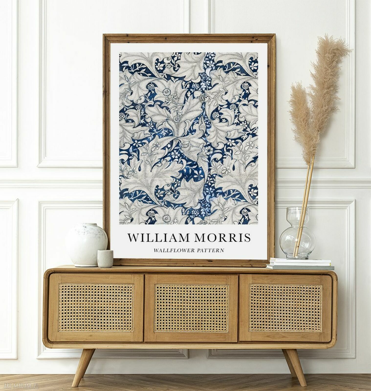 Plakat William Morris Wallflower Pattern A4 - kwiaty Hogstudio